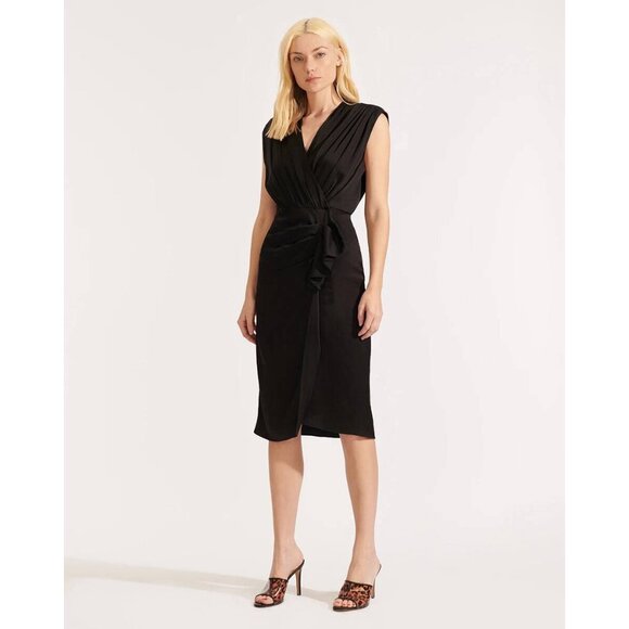 $595 VERONICA BEARD CLARISSA BLACK SHEATH SILHOUETTE SIZE 4 - Picture 1 of 10